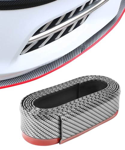 RACOONA 8.2FT Car Spoiler,Front Lip Spoiler,Car Front Bumper Lip Splitter,Car Accessories Auto Splitter Body Spoiler Skirt Rubber Bumper Lip Trim,Car Front Bumper Protector (Black)