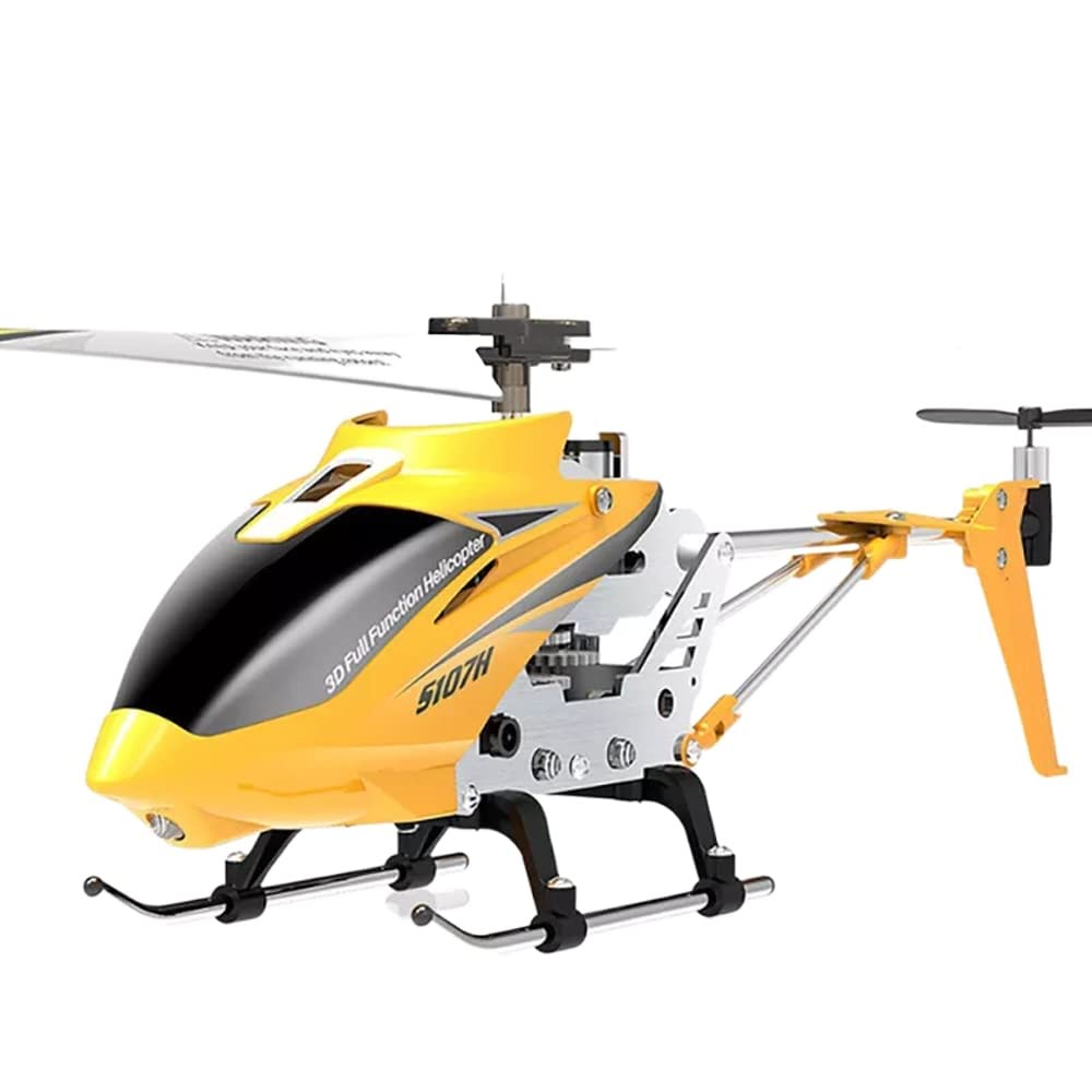 LLQAIAlloy Remote Control Helicopter Toys For Boys Kids RC Helicopters Altitude Hold Hobby RC Airplane Gyro Indoor Toy Gift For Boys Girls Adults (Yellow)
