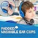 Egghead Heavy-Duty Kids' Headphones with Padded Ear Cups and 6' Cord, Adjustable Tangle-Free Plastic Classroom Headphones for Kids, Pack of 10, Blue