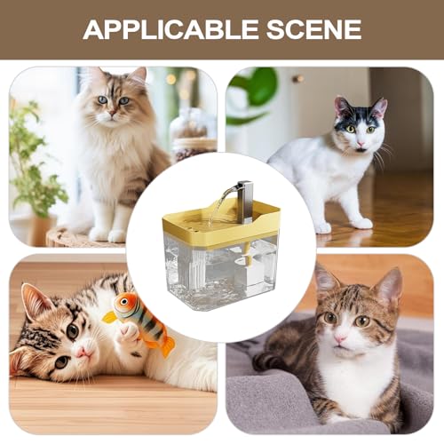 Fuente para gatos con dispensador de agua grande y flujo continuo para mascotas 5