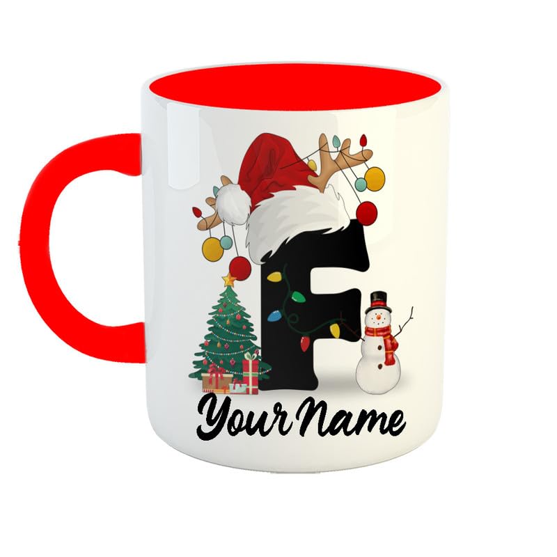 Customized/Personalized Coffee Mug/Cup with Name Printed, Christmas/Xmas Gifts, Secret Santa Gift, Alp-F-S2, R6287-RD