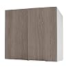 Berlioz Creations CP8HC Hängeschrank für Küche mit 2 Türen aus Eiche, 80 x 34 x 70 cm, 100 Prozent französische Herstellung