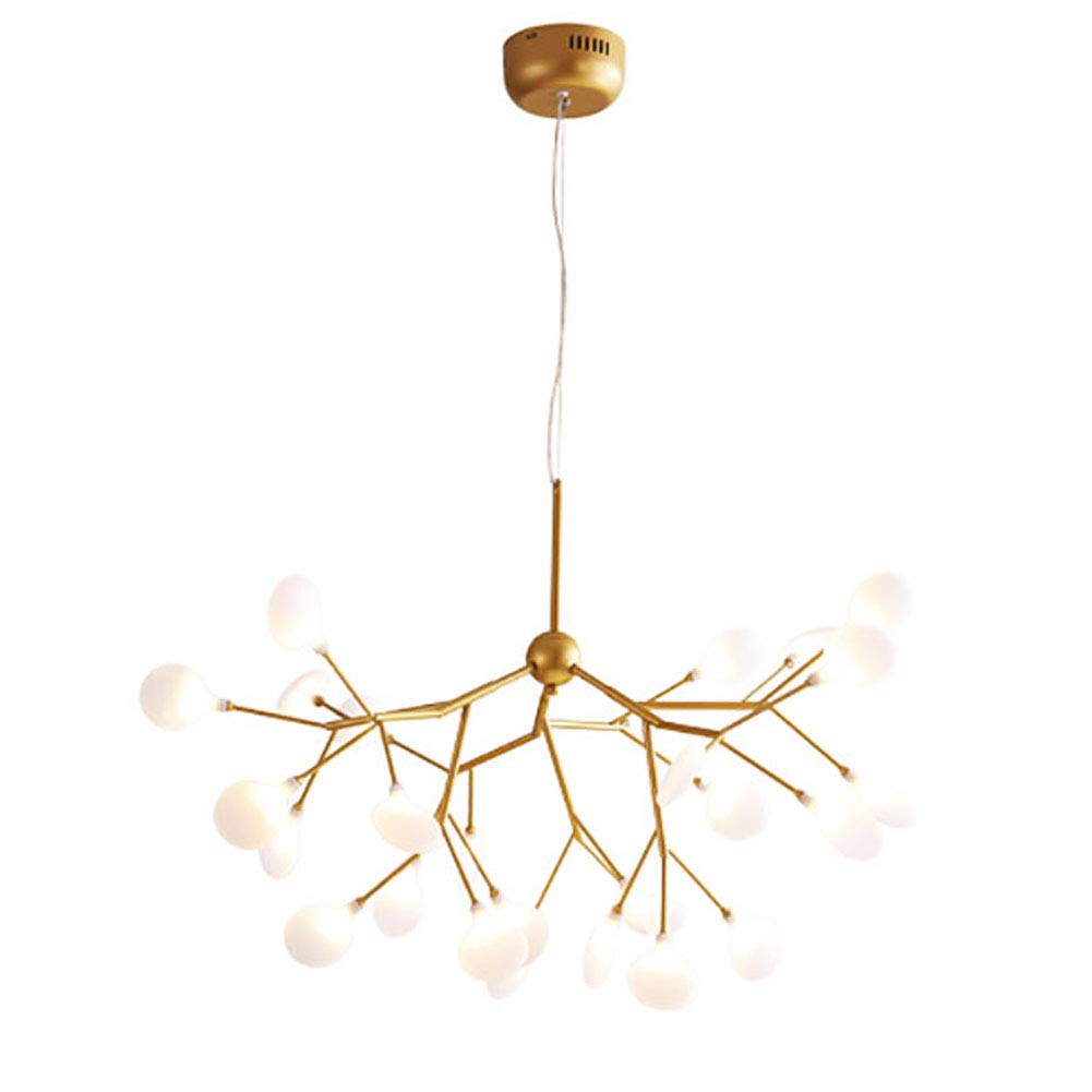 Lustre de salon à éclairage homogène sans zone d'ombre 27 lumières LED