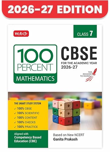 Image of MTG 100 Percent NCERT & CBSE Mathematics Class 7 For 2026-27 Exam | As Per Revised NCERT Textbooks Syllabus | Theory, Concept Map, MCQs, Practice Paper & Exam Drill Available All in One Book