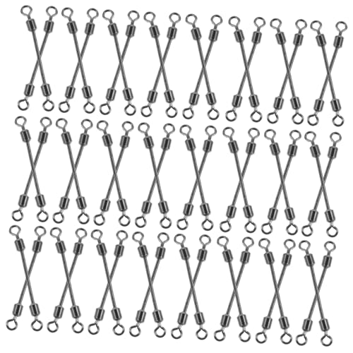 SUPVOX 50個 入りステンレス製フィッシングルアーベイトピン 軟らかいルアー用錆びにくい閉口別針 クランクフック対応 釣り道具アクセサリ