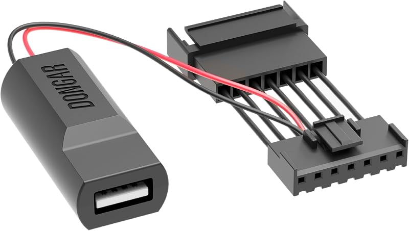 Dashcam Power Adapter (7-pin Type B) for Select Economy Mirrors. Compatible w/Select Nissan, Mitsubishi, Toyota, & More. Connects to Rearview Mirror, Built-in USB Power Source, Easy Install