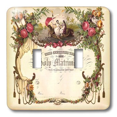 Cubierta para interruptor de luz de matrimonio victoriano regalo de bodas