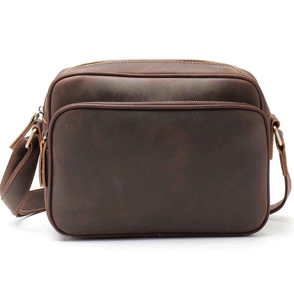 Sac à bandoulière de grande capacité marron vintage sacoche femme chic