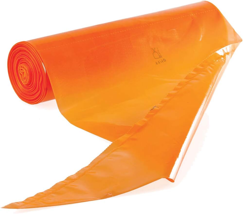 Martelatto 47118-40 Set of 100 Orange Disposable Pastry Bags - L 15 3/4, L 15.75 x W 2 x H 0.25