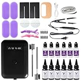 V Light Hair Extensions Kit Mini– Portable LED Hair Extension Machine with 6 LED Beads, V Light Glue & Removers, Complete Travel-Friendly Hair Extension Set for Salon-Quality Results at Home(Black)