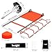 Yes4All Agility Ladder Adjustable Speed & Agility Training Equipment for All Ages, Durable Speed Ladder, Multiple Combo Sets Available, Orange,12 Agility Cones, 5 Hurdles, Jump Rope, Running Parachute