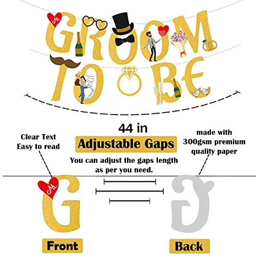 Image of Party Propz Groom To Be Decoration Set- Huge Combo of 48 Pcs | Ring Balloon with Groom To Be Banner and Sash | Bachelorette Party Decorations for Groom | Groom Kit for Men Wedding | Metallic Balloons