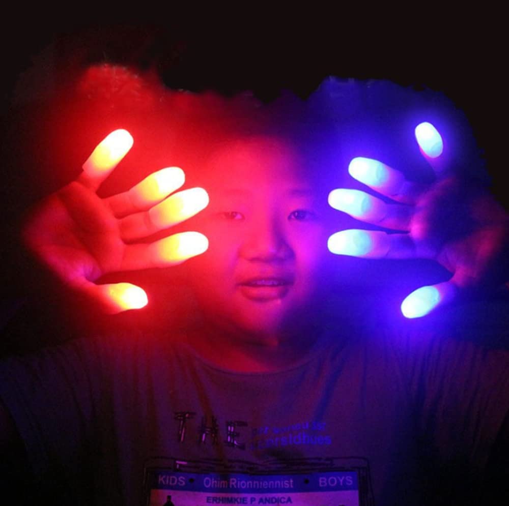 Set De 5 Pares De Luces LED Para Dedos Mágicos | Punta De Pulgar Iluminada Para Trucos Y Fiestas