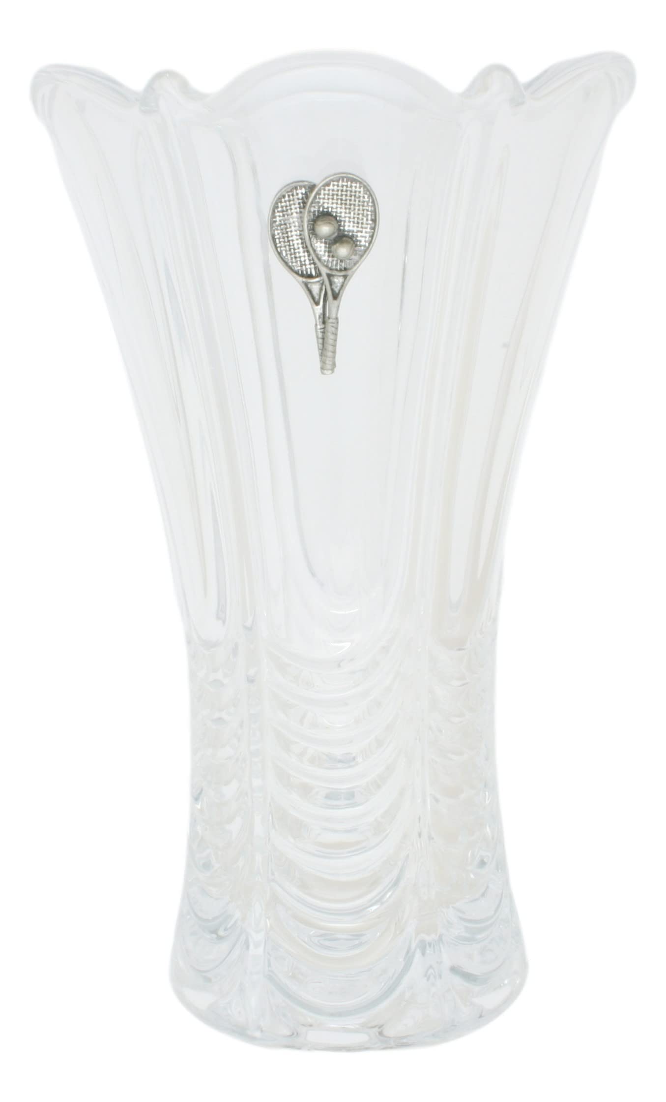 Tennis Racket Flower Table Vase Cut Crystal Glass Flute Style Luxury Gift 370