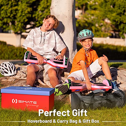 Simate 6.5" Hoverboard With Bluetooth & Led Lights, Self Balancing Hover Boards For Kids & Adults & Girls & Boys, Perfect Gift For All Ages #TOP5