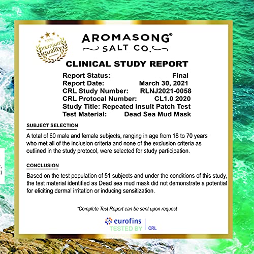 100% Pure Dead Sea Mud Mask - 5 Minute Mask - No Ingredients Added - for Face & Skincare - Blackhead Remover - Anti-aging - Pore Minimizer