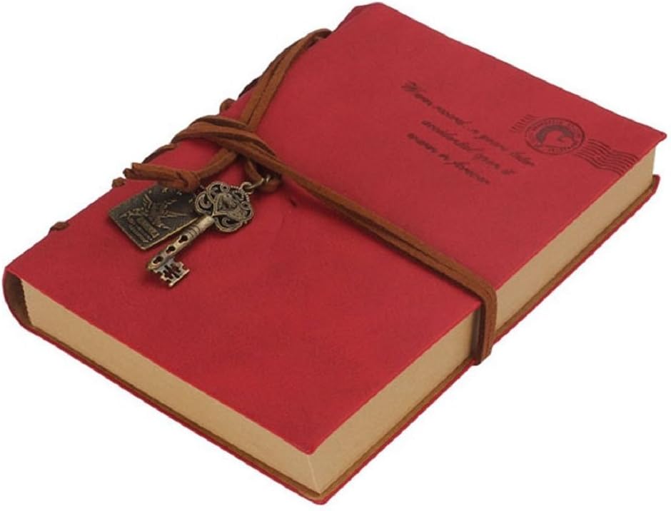 Tinksky Vintage Retro Leather Notebook Key String Blank Journal Jotter Diary Notebook
