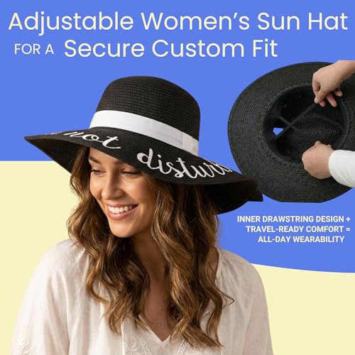 Sombrero de playa de paja para mujer, ala ancha miniatura 3