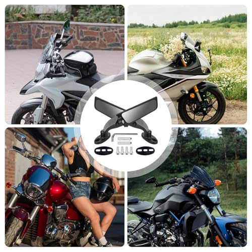 Espejos para moto gran angular antirreflectante con giro 360 4