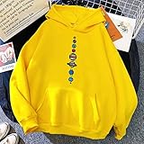 - Género: hombres, mujeres Sudadera con capucha para hombre con estampado de bolsillo suelto con capucha para otoño de gran tamaño, sudadera casual con capucha unisex (color amarillo, tamaño: XXL)