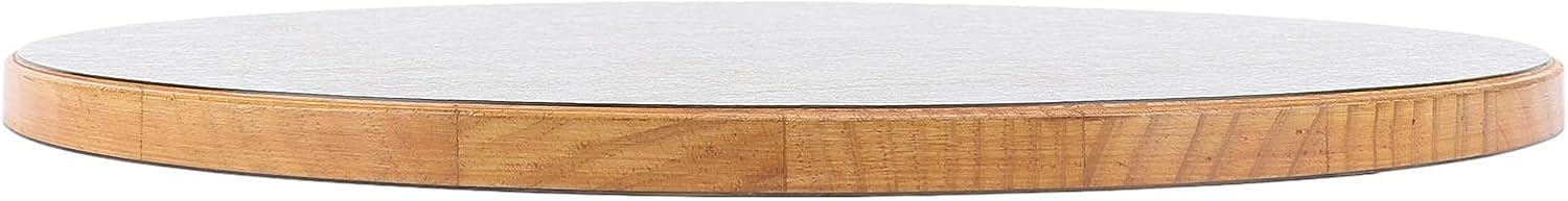 17 7 Inch RV Round Table Top Wood Slip Dinning Tabletop with Mounting Screws for Boats Yachts Deck 450mm Large Round Desktop Panel 20mm Thick Washable Erosion Alkali No Fade No Pee