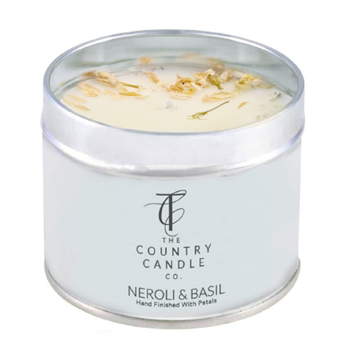 The Country Candle Co. Pastels Range Candle in a Tin - Neroli & Basil