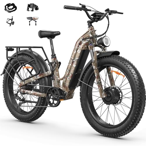 FREESKY Dual Motor Electric Bike for Adults 3500W Fast Ebike 105Miles Long Range 48V 25A Electric...