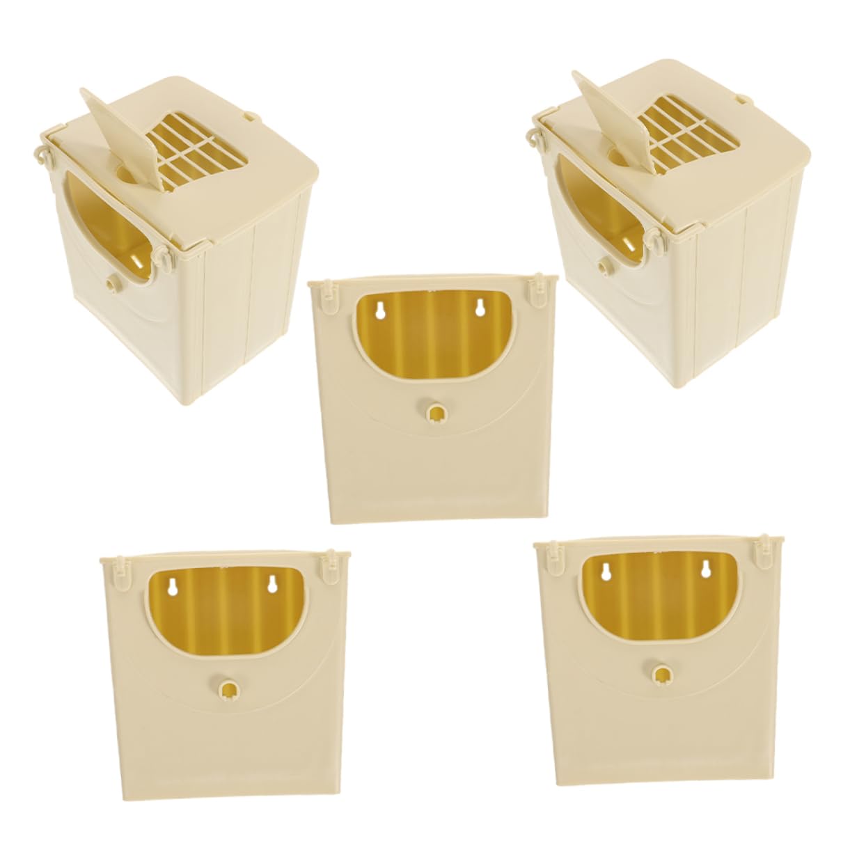 Happyyami Nido De Cría para Pájaros 5 Cajas Diseño Moderno Resistente a Todo Clima
