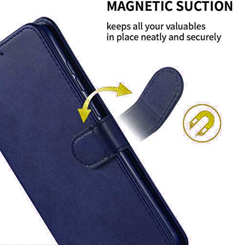 Image of TOUCCH Flip case for iQOO Z9s 5G| Leather Finish Cover & Flexible Stand Design | Card and Money Pocket | Blue