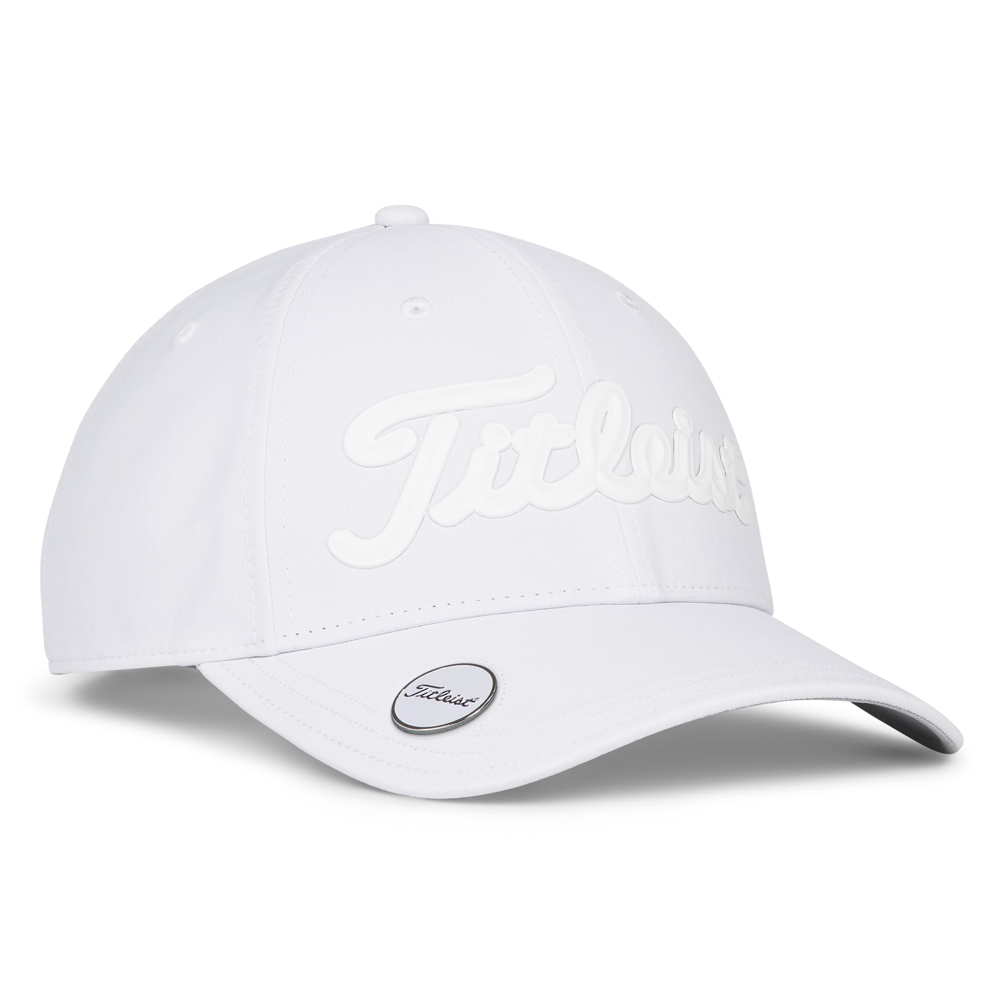 Titleist Players Performance Ball Marker Golf Cap, White/White, Adjustable