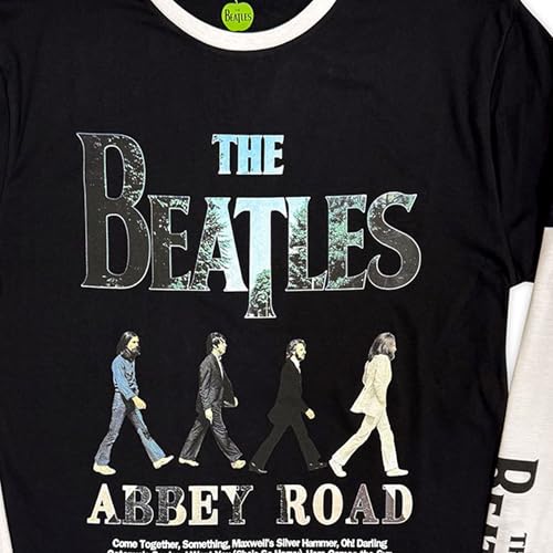 The Beatles Abbey Road Infill Layered Long Sleeve T Shirt - Les Beatles, Paul McCartney, John Lennon, RIngo Starr, George Harrison The Beatles Abbey Road Infill Layered Long Sleeve T Shirt – Image 3