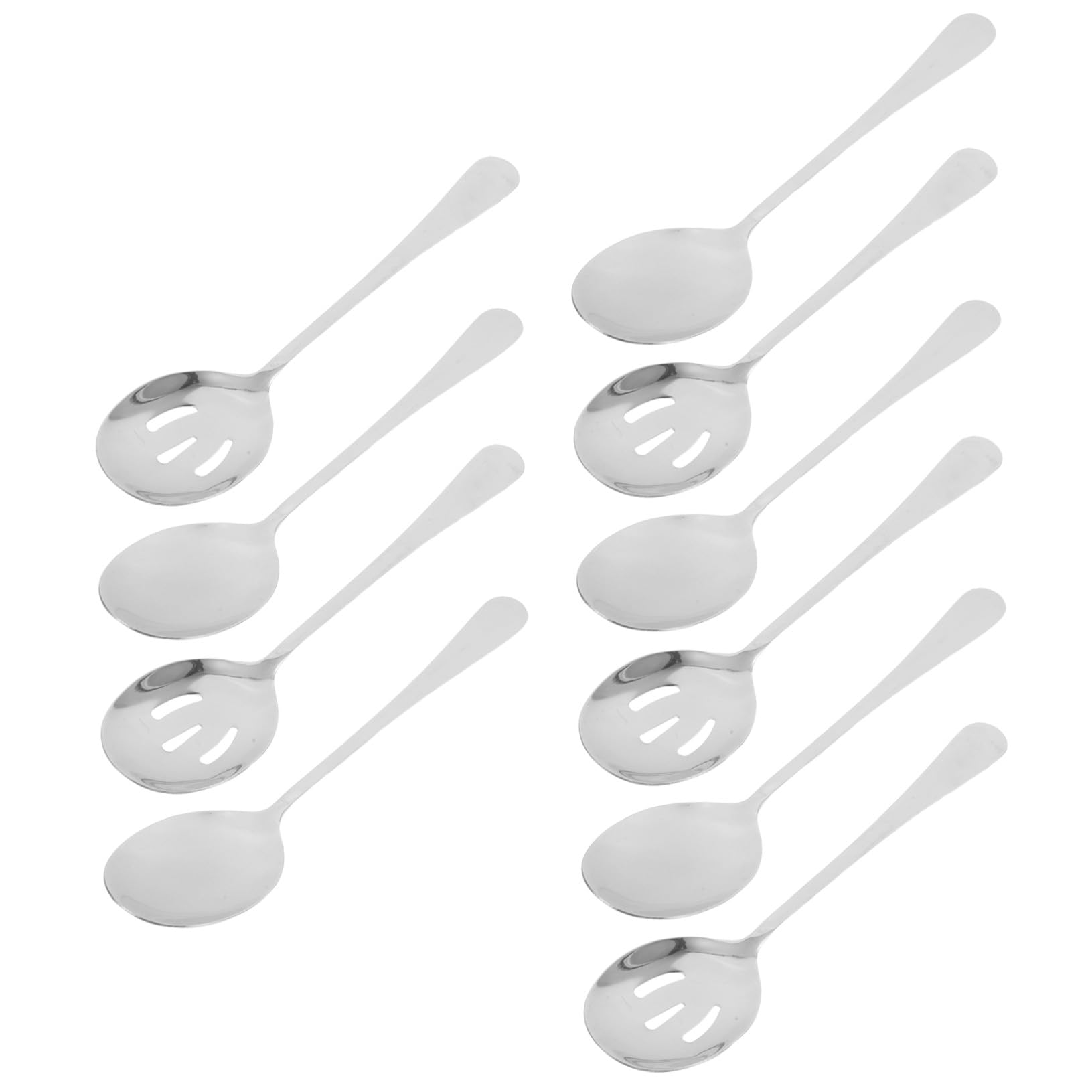 PRETYZOOM 3 Juegos Cucharas de Acero Inoxidable Grueso para Servir Cucharas Ranuradas para Buffet Utensilios Resistentes para Catering Cocinas y Uso Doméstico para Sopas y Guisos