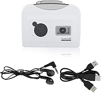 Vista 1 de Convertidor de casete a MP3, reproductor de cinta portátil captura música de audio MP3 a través de USB, reproductor de música adecuado