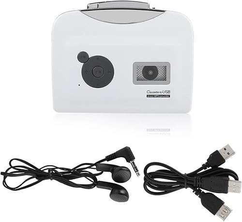 Convertidor de casete a MP3, reproductor de cinta portátil captura música de audio MP3 a través de USB, reproductor de música adecuado para