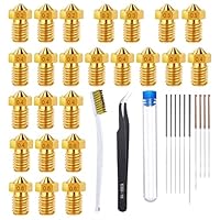 3D Drucker Düsen E3D-V6 Nozzle Set Extruder Düse fü 1,75 mm Filament 3D-Drucker z. B. Anycubic i3 Mega Pro Prusa i3 MK3/MK3S Chiron Printer (v6nozzle)