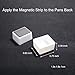Watercolor Palette Paint Tin Case with 40pcs White Plastic Empty Watercolor Half Pans Carrying Magnetic Squares- Artists Paint Palette for DIY Watercolor Travel Palette