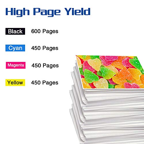 Mm Much & More Compatible Ink Cartridge Replacement Fo Dell Series 31/32/33/34 Used For Dell V725W V525W All-In-One Wireless Inkjet Printers (2 Black + 2 Cyan + 2 Yellow + 2 Magenta, 8-Pack) #TOP2