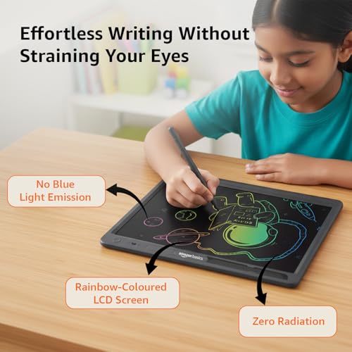 Amazon Basics 15-inch Rainbow Writing Tablet with Stylus Multicolor - Image 4
