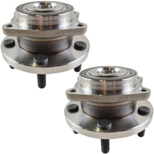 Image of TRQ 2 Piece Front Wheel Bearing & Hub Assembly Set Compatible with 2011-2014 Chrysler 200 2007-2010 Sebring 2008-2014 Dodge Avenger