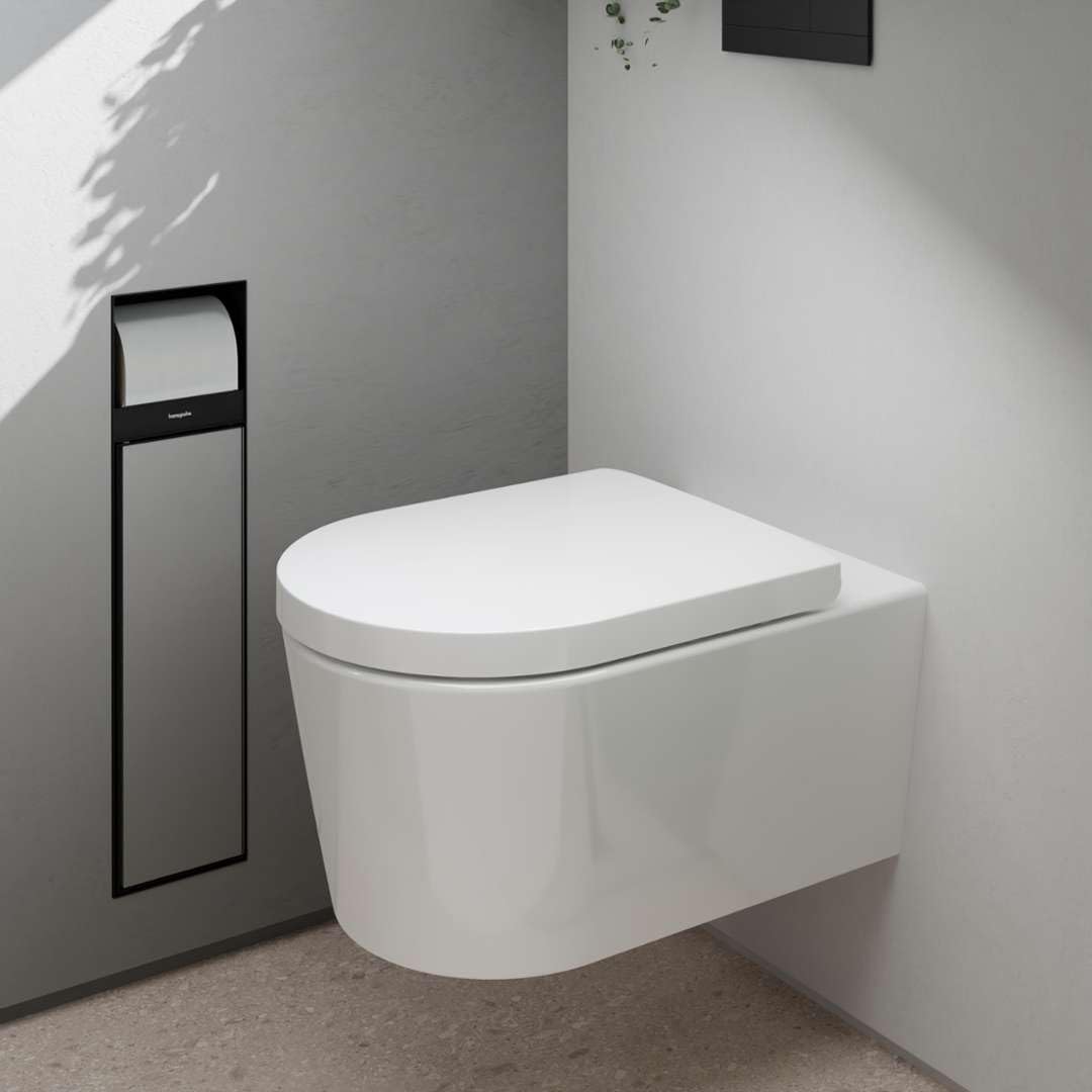 hansgrohe EluPura S Wand-WC Set 540 AquaFall Flush, inkl. WC-Sitz, Weiß, 540x360mm, 60292450