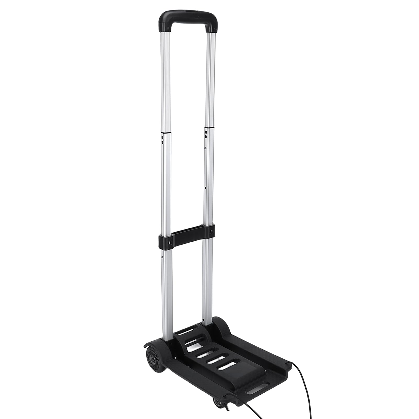Folding Hand Cart, 200 Lbs Heavy Duty Aluminum Utility Luggage Cart with 4 Wheels and Retractable Portable Trolley Compact Lightweight (#1)