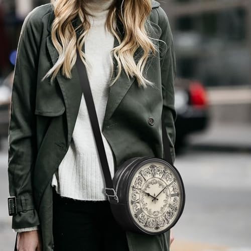 Women Round Shape Crossbody Bag Pu Leather Round Purses Circle Cross Body Shoulder Bag for Party2