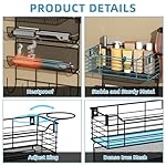 VITVITI-Metal-Hair-Tool-Organizer-Wall-Mount-Hair-Dryer-Holder-with-3-Tier-Shelf-Basket-Hooks-Bathroom-Hair-Styling-Tool-Organizer-for-Curling-IronBlow-DryerStraightener-Matte-Black