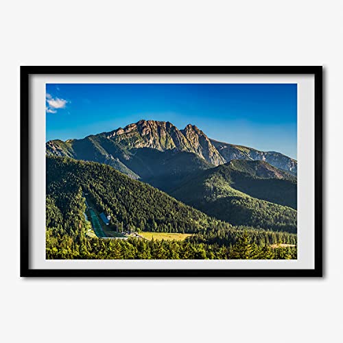 Cadre en Bois Moderne Panorama Des Montagnes De Tatra pour habiller vos murs