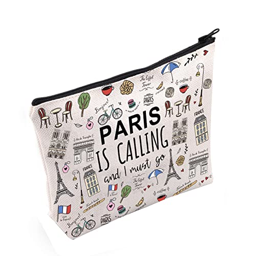 Paris Themed Gifts Paris is Calling and I Must Go Cosmetic Bag Pa...