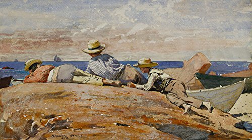 Affiche Winslow Homer Three Boys on The Shore impression Archival Matte - 2