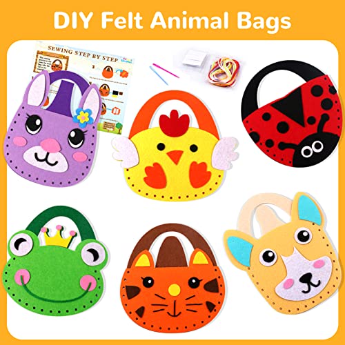 Flying-Childhood-DIY-Toddler-Crafts-for-Parties-Class-Sewing-6-Farm-Animal-Bags-Felt-Toys-as-Preschool-Kindergarten-Party-Activities-Arts-Supplies-Lacing-Projects-for-Little-Kids-Ages-3 Flying-Childhood-DIY-Toddler-Crafts-for-Parties-Class-Sewing-6-Farm-Animal-Bags-Felt-Toys-as-Preschool-Kindergarten-Party-Activities-Arts-Supplies-Lacing-Projects-for-Little-Kids-Ages-3