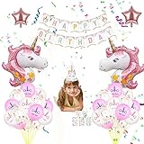 Comment organiser la fête d'anniversaire idéale pour votre enfant ? 2 Lesplus Anniversaire Licorne, Decoration Anniversaire Ballons Rose Gold Blanc Kit Fournitures de Fete Bannière Tatouage Etoile Chapeau Fille Cadeau