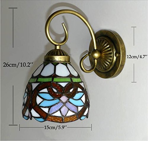 Image of Kiven Wall lamp E26 1-Light Plug-in Bulb not Included Wall Sconce Glass Shade 6 Foot Black Cord(BD0530)