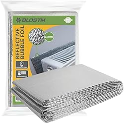 Persianas Aluminio Termico BLOSTM Panel Reflectante Radiador - 5m x 60cm Aislante Termico Radiadores 3,6mm De Espesor Aislante Termico Reflexivo Ahorra Energía Y Dinero Paneles Aislantes Termicos con Adhesivas